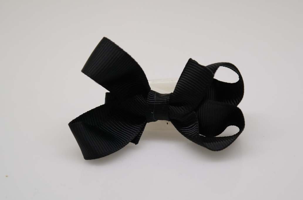 Small bowtique hair Bow with colors  Black